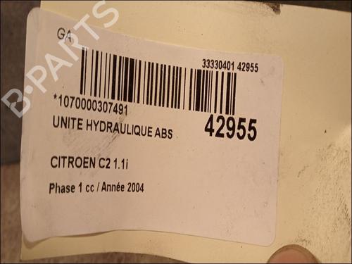 Used ABS pump ABS pump CITROËN C2 (JM_) 1.1 (60 hp) 9617147 9617147