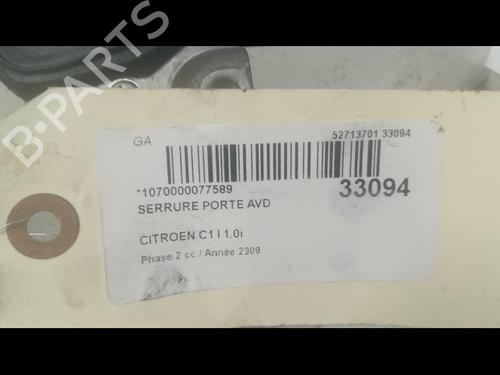 Front right lock CITROËN C1 (PM_, PN_)  | BP23176367C97 