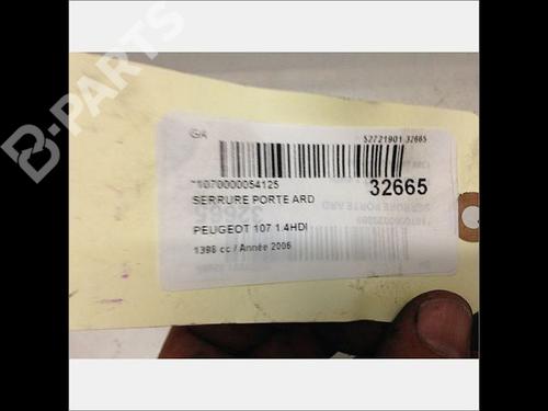Front right lock PEUGEOT 107 (PM_, PN_) 1.4 HDi | BP9594282C97 