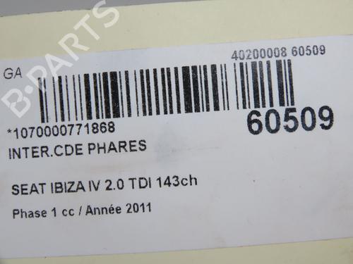 Headlight switch SEAT IBIZA IV (6J5, 6P1) 2.0 TDI | BP37650760I24  - Image 6