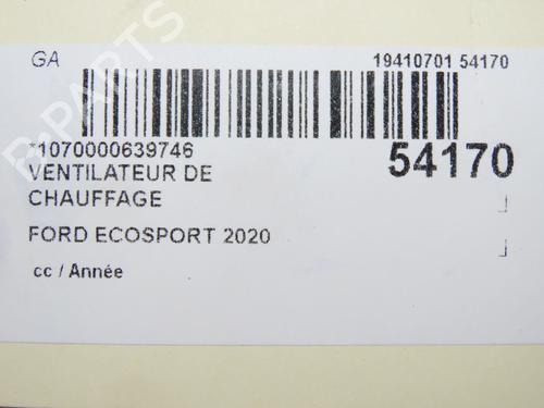 Used Heater blower motor FORD ECOSPORT 1.0 EcoBoost (125 hp) 28829367
