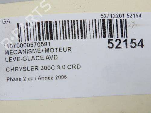Used Front right window mechanism Front right window mechanism CHRYSLER 300C Touring (LX, LE) 3.0 CRD (218 hp) 40484827 40484827