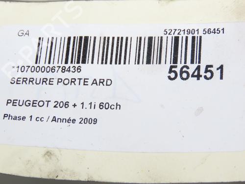 rear-right-lock-peugeot-206-2l_-2m_-2009-2010-2011-2012-2013-32740724 main image