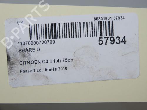 Right headlight CITROËN C3 II (SC_) 1.4 | BP33711740C29  - Image 5