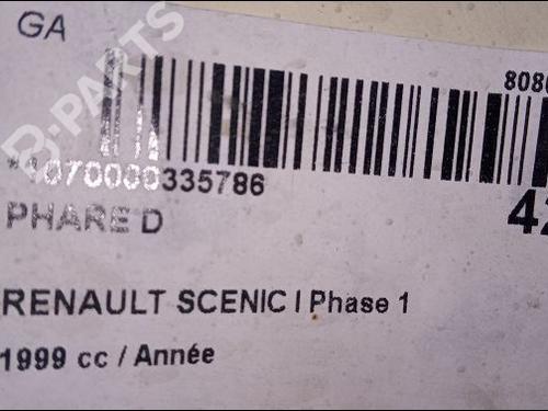 Faro derecho RENAULT SCÉNIC I MPV (JA0/1_, FA0_) 1.6 (JA00, JA16, JA15, JA19, JA1V, JA2B, JA2C, JA0B,... | BP9693823C29 