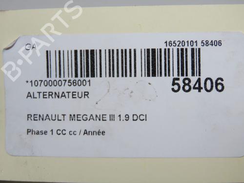 Alternator RENAULT MEGANE CC (EZ0/1_) 1.9 dCi (EZ0J, EZ1S) | BP36444335M7 - Image 9