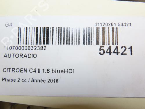 Radio CITROËN C4 II (NC_) 1.6 BlueHDi 100 | BP28830621E6 
