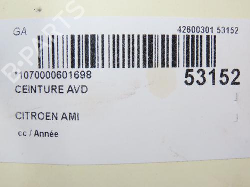 Front right seatbelt CITROËN AMI (9A_) Electric (9AZ2CA) | BP36494655I25 - Image 3