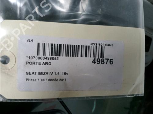Used Left rear door SEAT IBIZA IV (6J5, 6P1) 1.4 (85 hp) 18646122