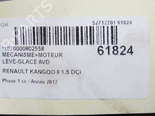 Used Front right window mechanism Front right window mechanism RENAULT KANGOO Express (FW0/1_) 1.5 dCi 75 (FW07, FW10, FW04) (75 hp) 40437915 40437915