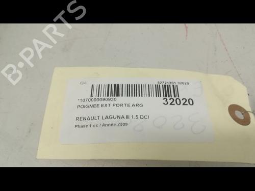 Used Rear left exterior door handle RENAULT LAGUNA III (BT0/1) 1.5 dCi (BT00, BT0A, BT0T, BT1J) (110 hp) 23176792