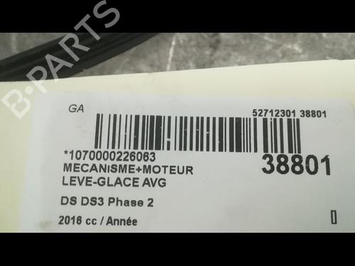 Used Front left window mechanism DS DS 3 (SA_) 1.2 THP 110 / PureTech 110 (SAHNPS, SAHNZ6, SAHNZT) (110 hp) 9607098