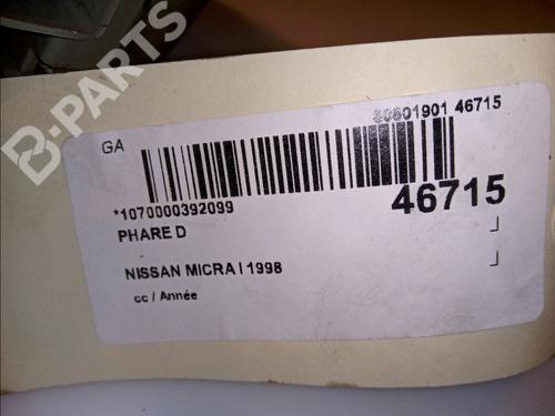 Right headlight NISSAN MICRA II (K11) 1.0 i 16V | BP11509635C29 