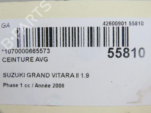 Venstre foran beltestrammer SUZUKI GRAND VITARA II (JT, TE, TD) 1.9 DDiS All-wheel Drive (JT419, TD44, JB419WD, JB419XD,... (129 hp) 32076119