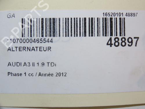 Alternator AUDI A3 Sportback (8PA) 2.0 TDI 16V | BP16461290M7 