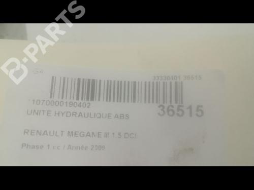 ABS Bremseaggregat RENAULT MEGANE III Hatchback (BZ0/1_, B3_) 1.5 dCi | BP9603916M43 
