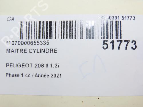 Used Brake master cylinder PEUGEOT 208 II (UB_, UP_, UW_, UJ_) 1.2 PureTech 100 (101 hp) 28967658