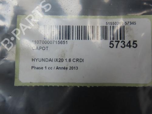 Used Hood HYUNDAI ix20 (JC) 1.6 CRDI (116 hp) 33059409