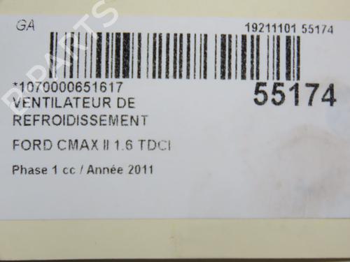 Used Radiator fan FORD C-MAX II (DXA/CB7, DXA/CEU) 1.6 TDCi (115 hp) 30117086