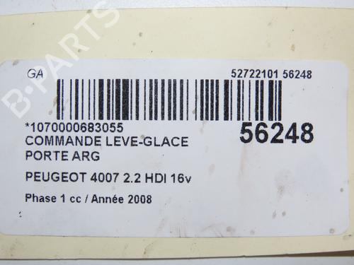 Left rear window switch PEUGEOT 4007 (VU_, VV_) 2.2 HDi | BP31120979I29