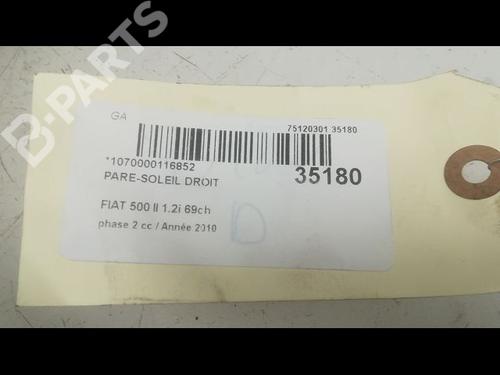 Right sun visor FIAT 500 (312_) 1.2 (312AXA1A) | BP9598174I2 