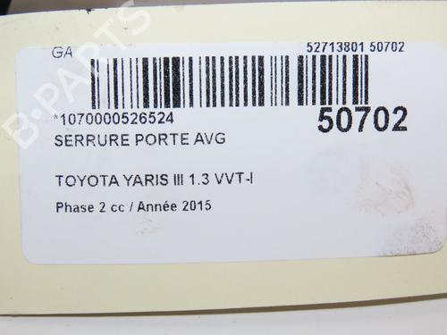 front-left-lock-toyota-yaris-_p13_-2010-2011-2012-2013-2014-2015-2016-2017-2018-2019-2020-28831640 main image