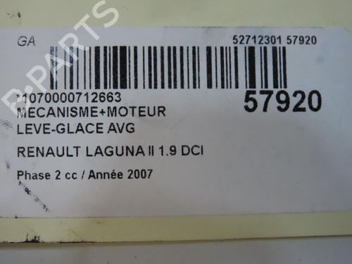 Used Front left window mechanism Front left window mechanism RENAULT LAGUNA II (BG0/1_) 1.9 dCi (BG1A, BG1V) (130 hp) 33744815 33744815