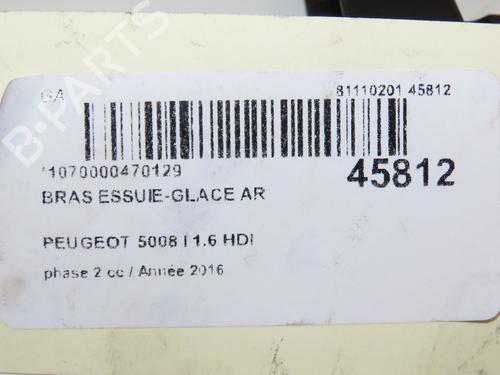 Used Rear windshield wiper arm PEUGEOT 5008 (0U_, 0E_) 1.6 BlueHDi 120 (120 hp) 15395451