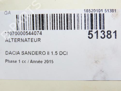 Alternator DACIA SANDERO II 1.5 dCi | BP28967058M7 - Image 3