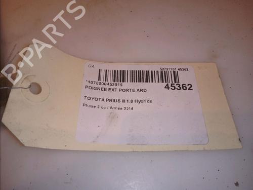 Rear right exterior door handle TOYOTA PRIUS (_W3_) 1.8 Hybrid (ZVW3_) | BP14951640C130 