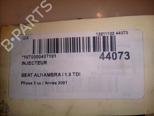 Injector SEAT ALHAMBRA (7V8, 7V9) 1.9 TDI | BP23171558M100