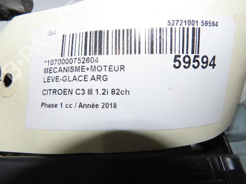 Rear left window mechanism CITROËN C3 III (SX) 1.2 VTi 82 | BP38256266C24 - Image 6