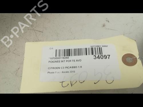 Used Front right interior door handle Front right interior door handle CITROËN C3 Picasso (SH_) 1.6 HDI 90 (92 hp) 9598124 9598124