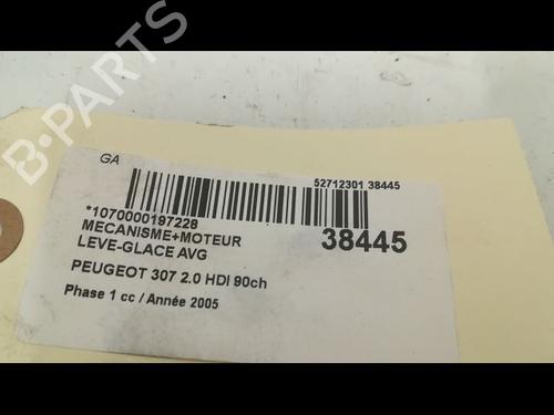 Front left window mechanism PEUGEOT 307 (3A/C) 2.0 HDi 90 | BP9603619C22