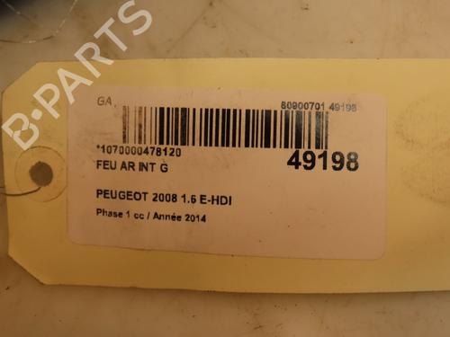 Left tailgate light PEUGEOT 2008 I (CU_) 1.6 HDi | BP16688338C79