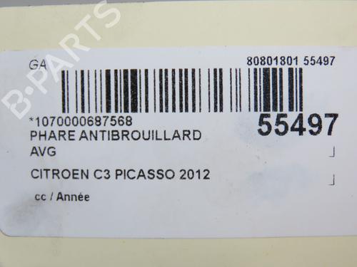Used Left front fog light CITROËN C3 Picasso (SH_) 1.6 VTi 120 (120 hp) 30978895