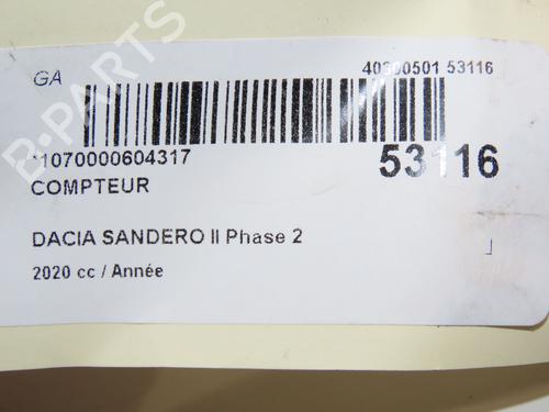 Instrument cluster DACIA SANDERO II 1.0 LPG (B8ML) | BP28830497C47 