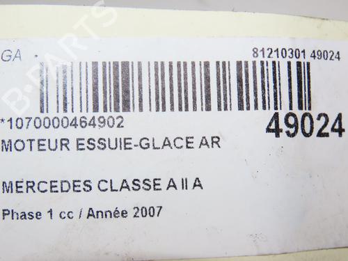 Rear wiper motor MERCEDES-BENZ A-CLASS (W169) A 160 CDI (169.006, 169.306) | BP29415201M102 
