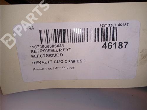 Right mirror RENAULT CLIO II (BB_, CB_) 1.5 dCi (B/CB3M) | BP11771083C27 