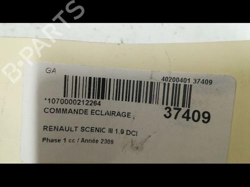 Used Headlight switch RENAULT GRAND SCÉNIC III (JZ0/1_) 1.9 dCi (JZ0J, JZ0N, JZ1K, JZ1S) (131 hp) 9604934