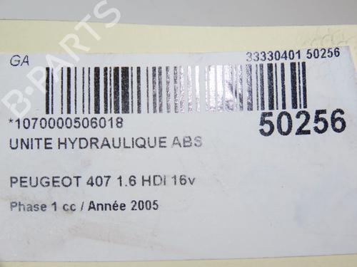 Used ABS pump PEUGEOT 407 (6D_) 1.6 HDi 110 (6D9HZC, 6D9HYC) (109 hp) 26383575