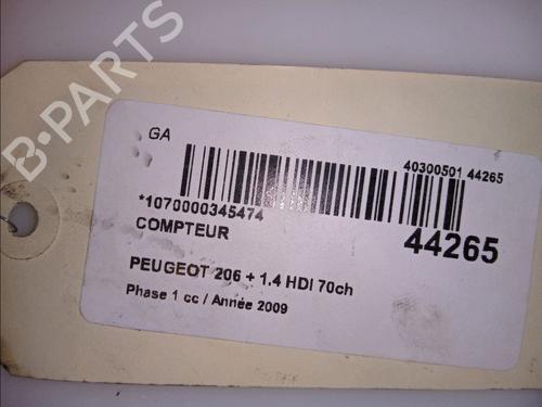 Instrument cluster PEUGEOT 206+ (2L_, 2M_) 1.4 HDi eco 70 | BP11101313C47 