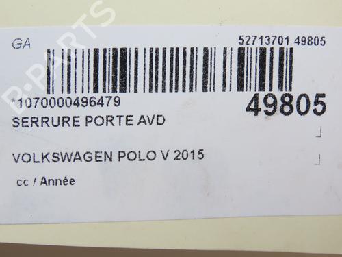Front right lock VW POLO V (6R1, 6C1) 1.0 | BP28968771C97 