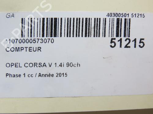 Used Instrument cluster OPEL CORSA E (X15) 1.4 (08, 68) (90 hp) 23124987