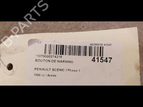 Used Warning switch RENAULT MEGANE Scenic (JA0/1_) 2.0 i (JA02, JA0G) (109 hp) 9613183