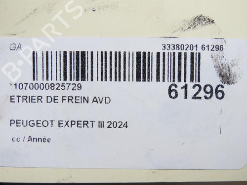 Used Right front brake caliper Right front brake caliper PEUGEOT EXPERT Van (V_) 2.0 BlueHDi 145 (144 hp) 40110666 40110666