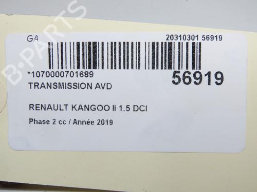 Used Right front driveshaft Right front driveshaft RENAULT KANGOO Express (FW0/1_) 1.5 dCi 90 (FW0G, FW05, FW08, FW11) (90 hp) 33808313 33808313