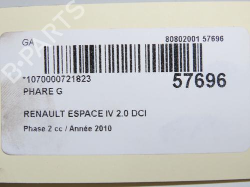 Used Left headlight Left headlight RENAULT ESPACE IV (JK0/1_) 2.0 dCi (JK01, JK02, JK1J, JK1K, JK1H) (150 hp) 33417863 33417863