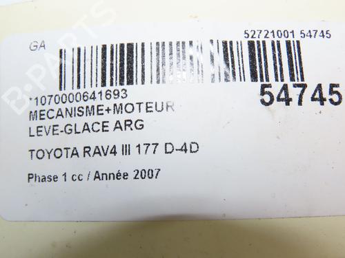 Rear left window mechanism TOYOTA RAV 4 III (_A3_) 2.2 D 4WD (ALA30_, ALA30R) | BP31120913C24 