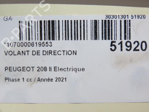 Steering wheel PEUGEOT 208 II (UB_, UP_, UW_, UJ_) e-208 | BP28829774C49 